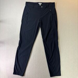 LL Bean Vista Trekking Pants Womens 6 Reg Black Nylon Stretch Hiking Pants‎